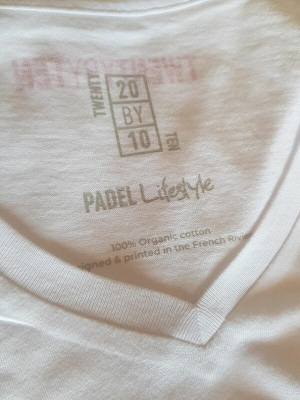 T-Shirt Padel Lifestyle Femme Coton Bio Print Col Intérieur