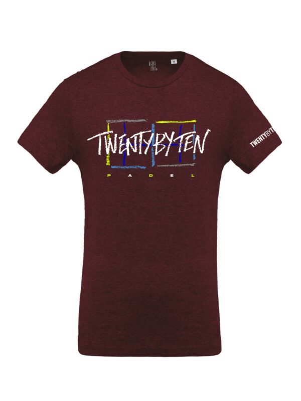 T-shirt Twenty by Ten Chalk Heather Wine